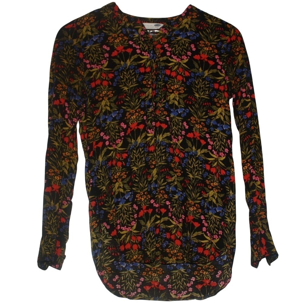 Old Navy Floral Blouse Long Sleeves XSmall